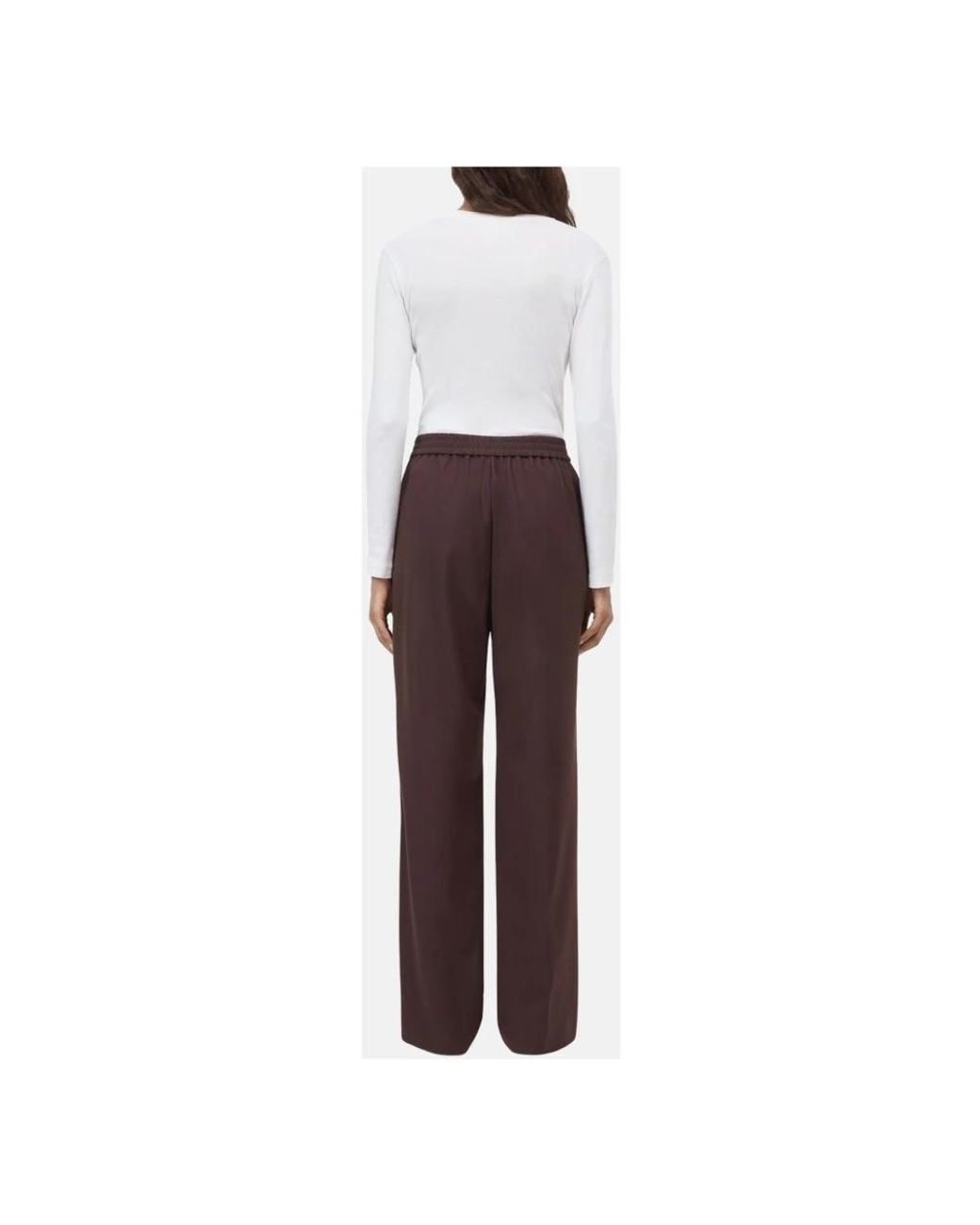 Wide Trousers Closed de color Purple