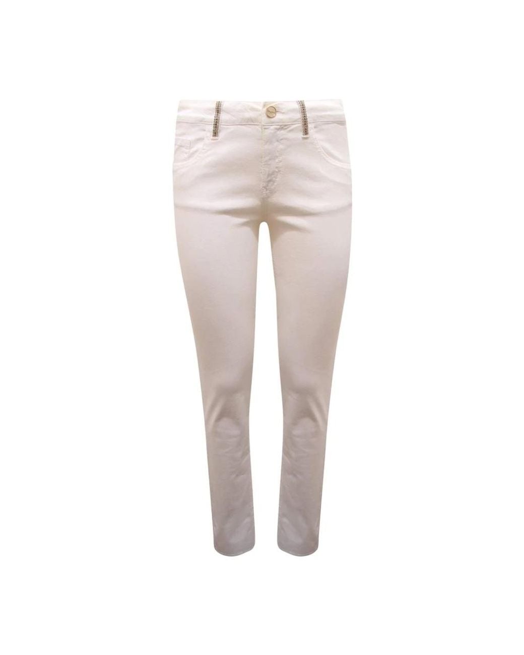 Blugirl Blumarine Gray Slim-Fit Trousers