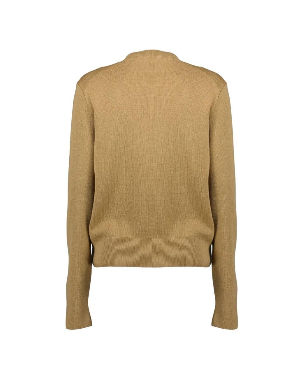AMI Natural Round-Neck Knitwear for men