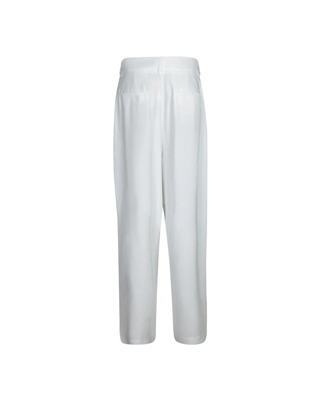 Blanca Vita White Wide Trousers