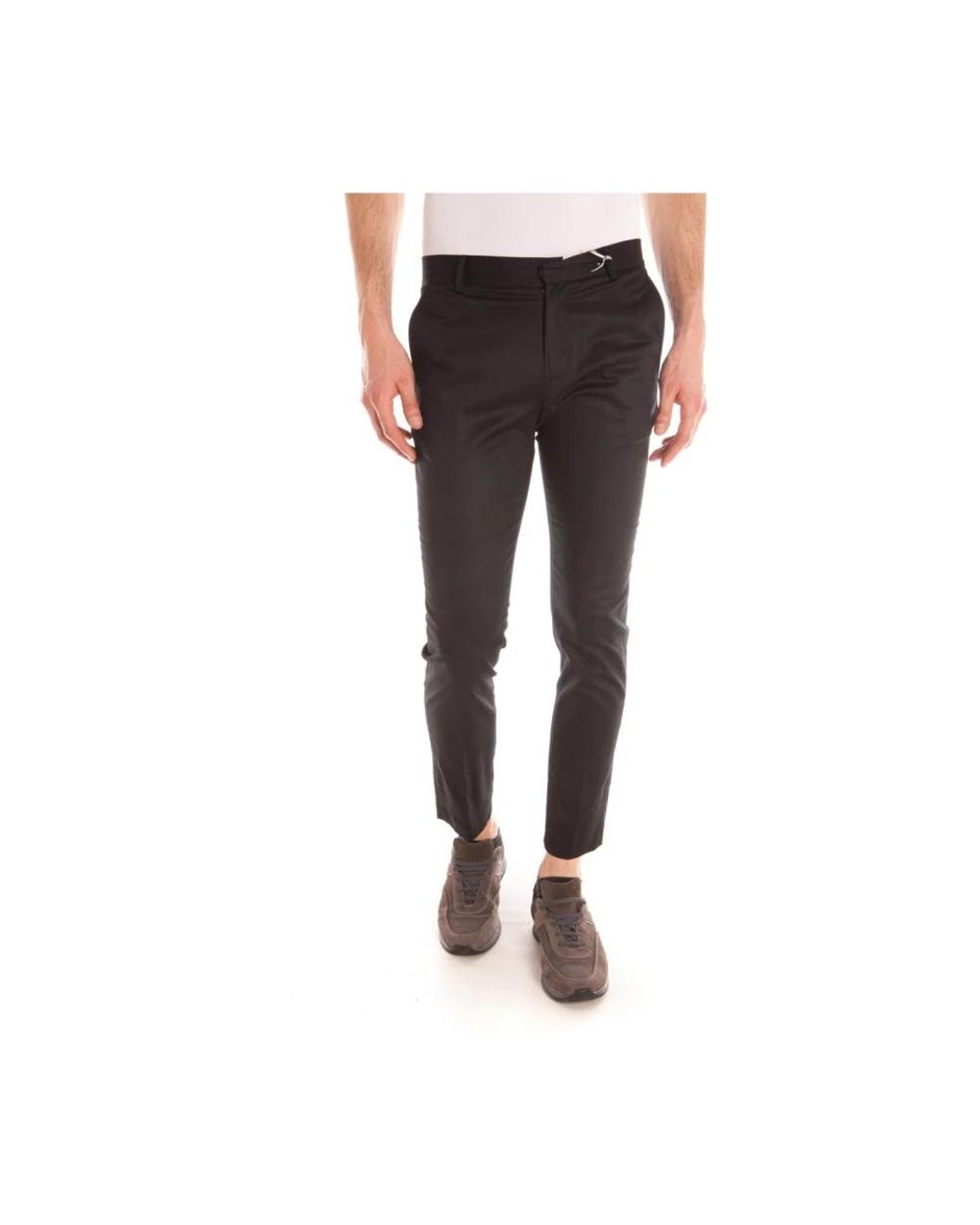Daniele Alessandrini Gray Slim-Fit Trousers for men