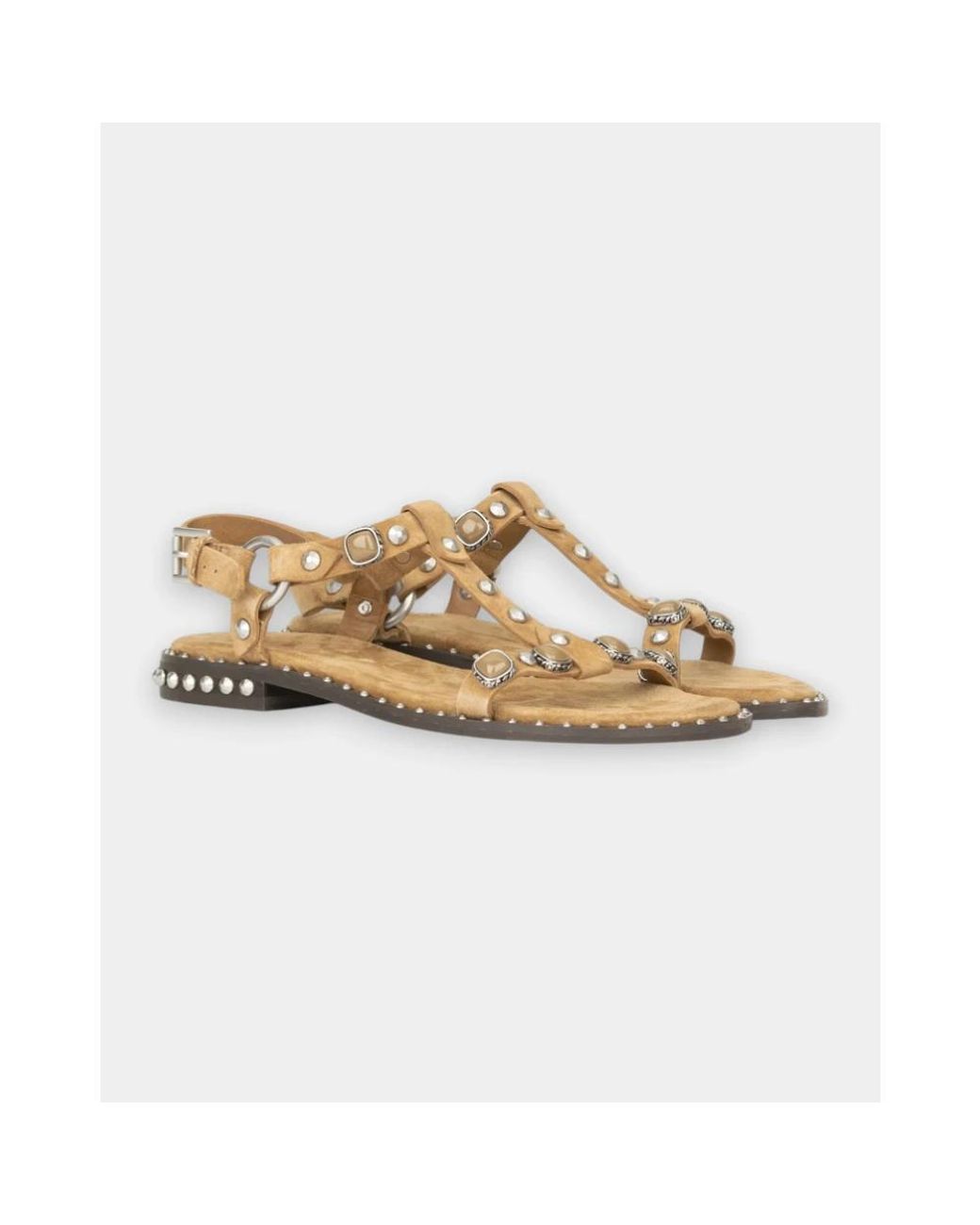 Ash Metallic Flache Sandalen