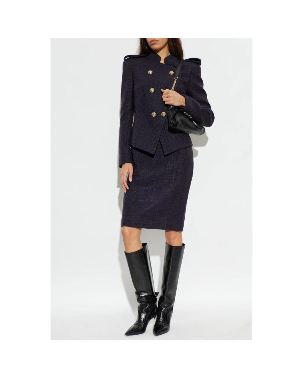 Tweed Jackets Balmain en coloris Blue