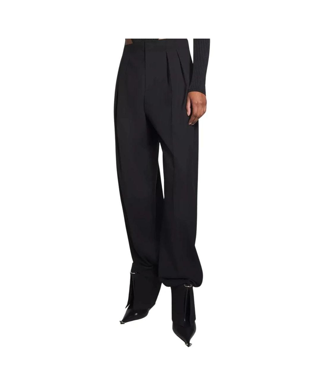Mugler Black Wide Trousers