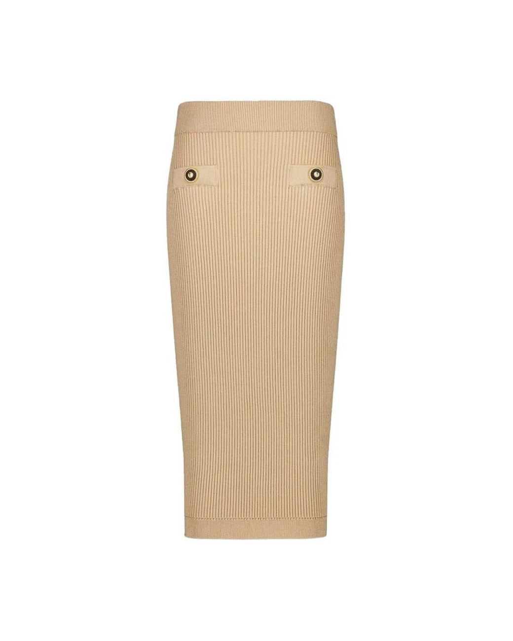 Balmain Natural Midi Skirts