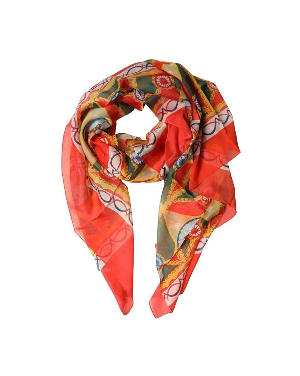 Dolce & Gabbana Red Silk Scarves