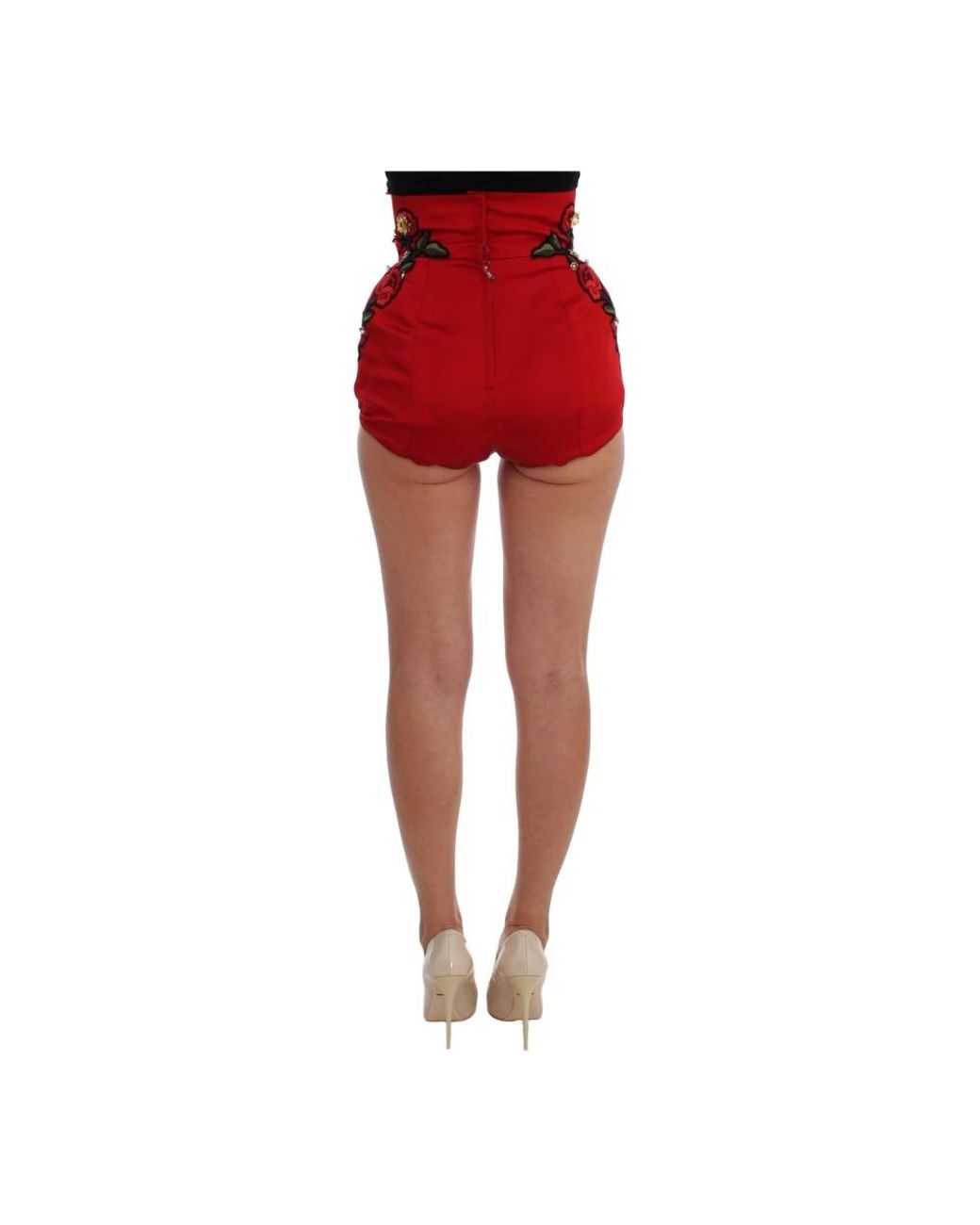 Dolce & Gabbana Red Short Shorts