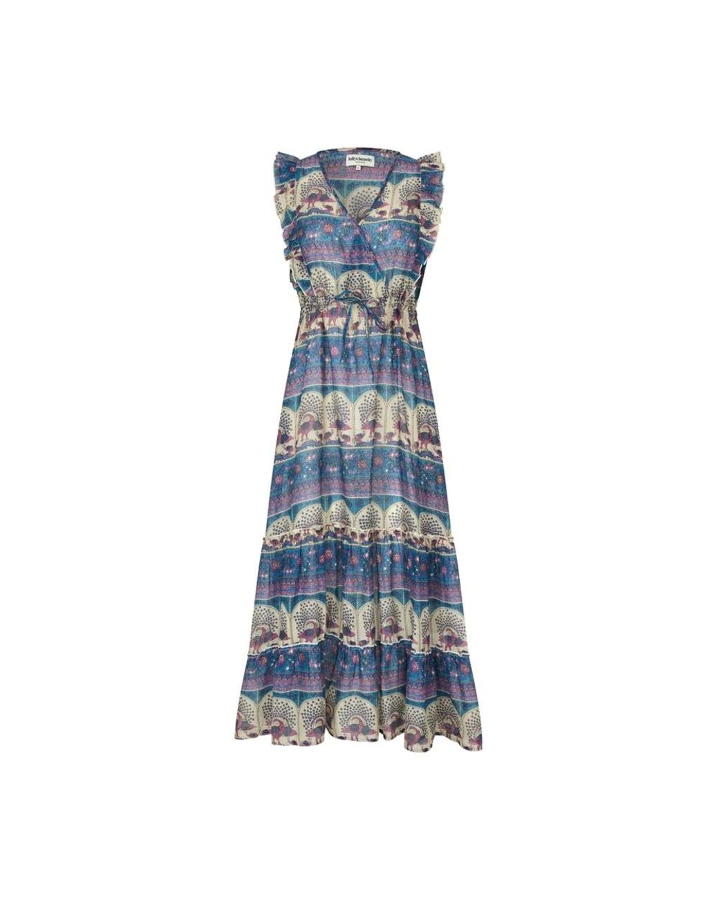 Lolly's Laundry Midi Jurken in het Blue
