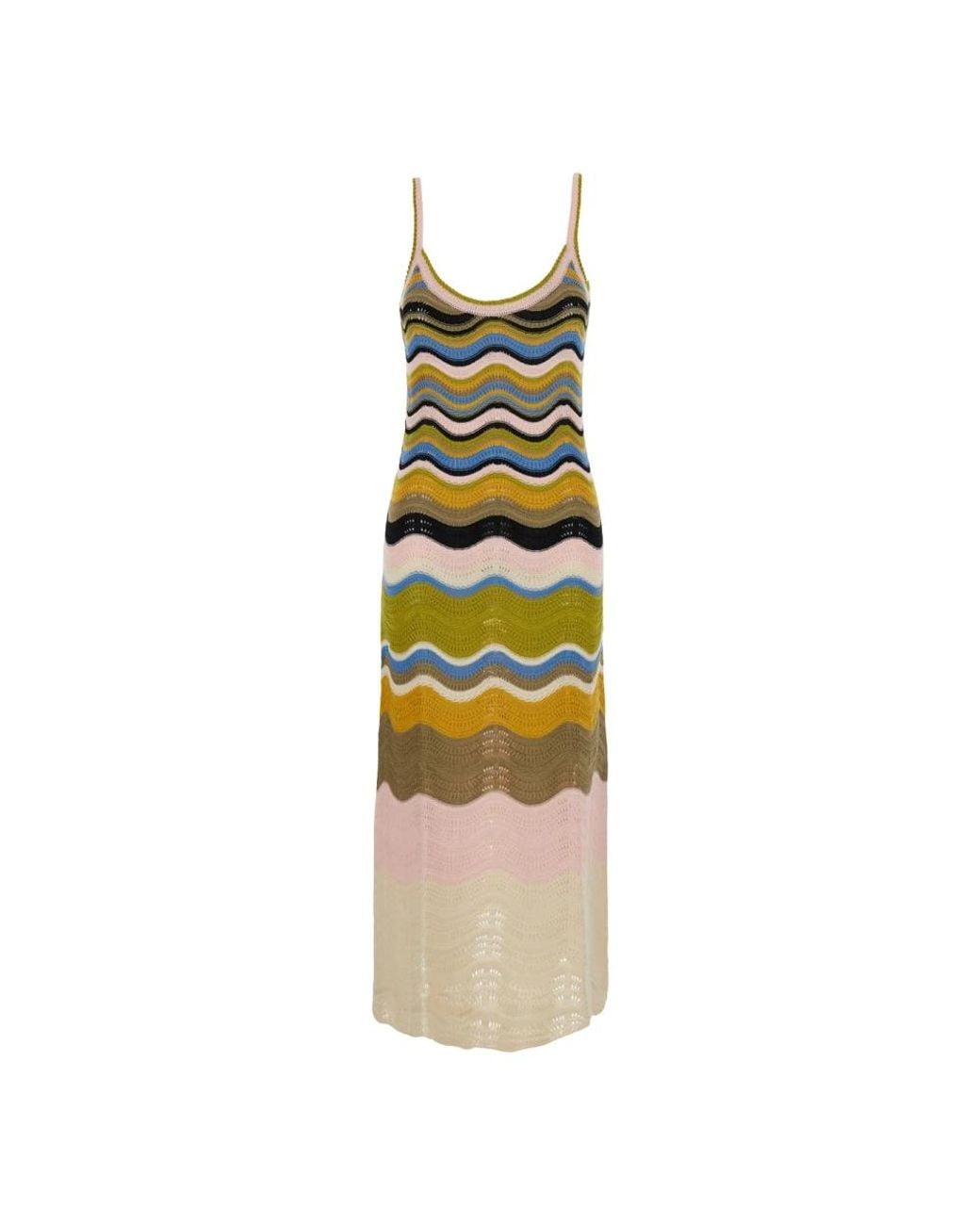LaDoubleJ Chevron Sundress in het Metallic