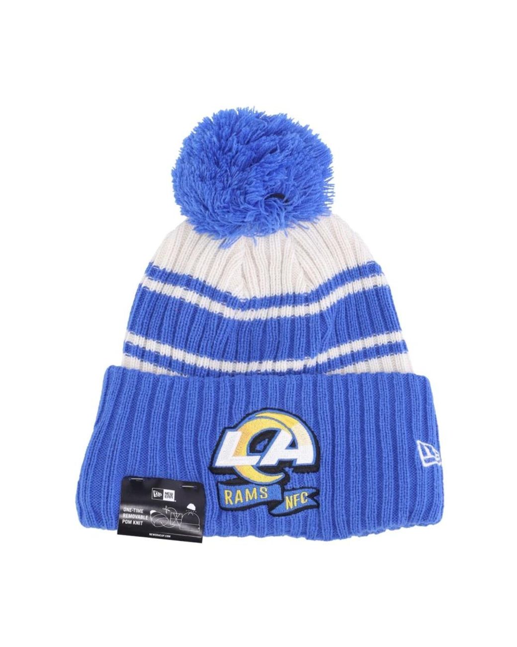 KTZ Accessoires ,Blauw ,Los Angeles Rams Pom Pom Muts in het Blue voor heren
