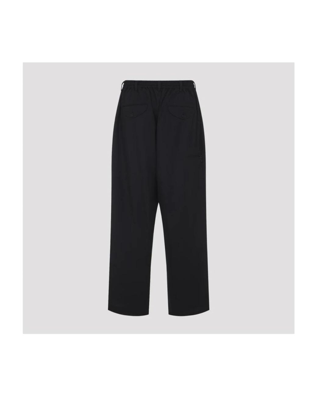 Y-3 Black Straight Trousers for men