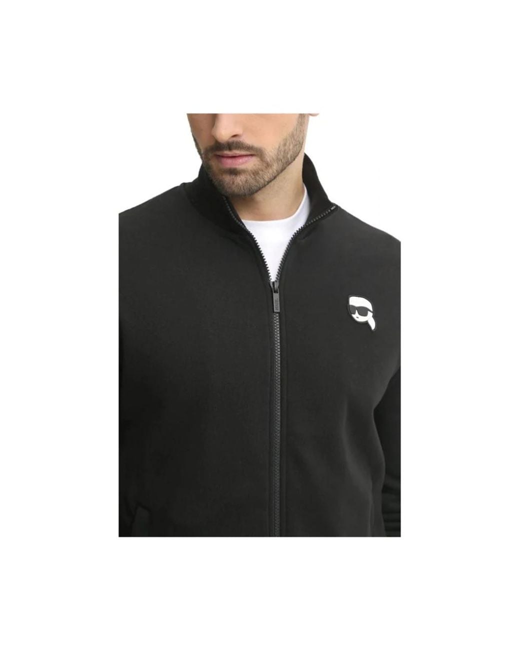 Karl Lagerfeld Black Zip-Throughs for men