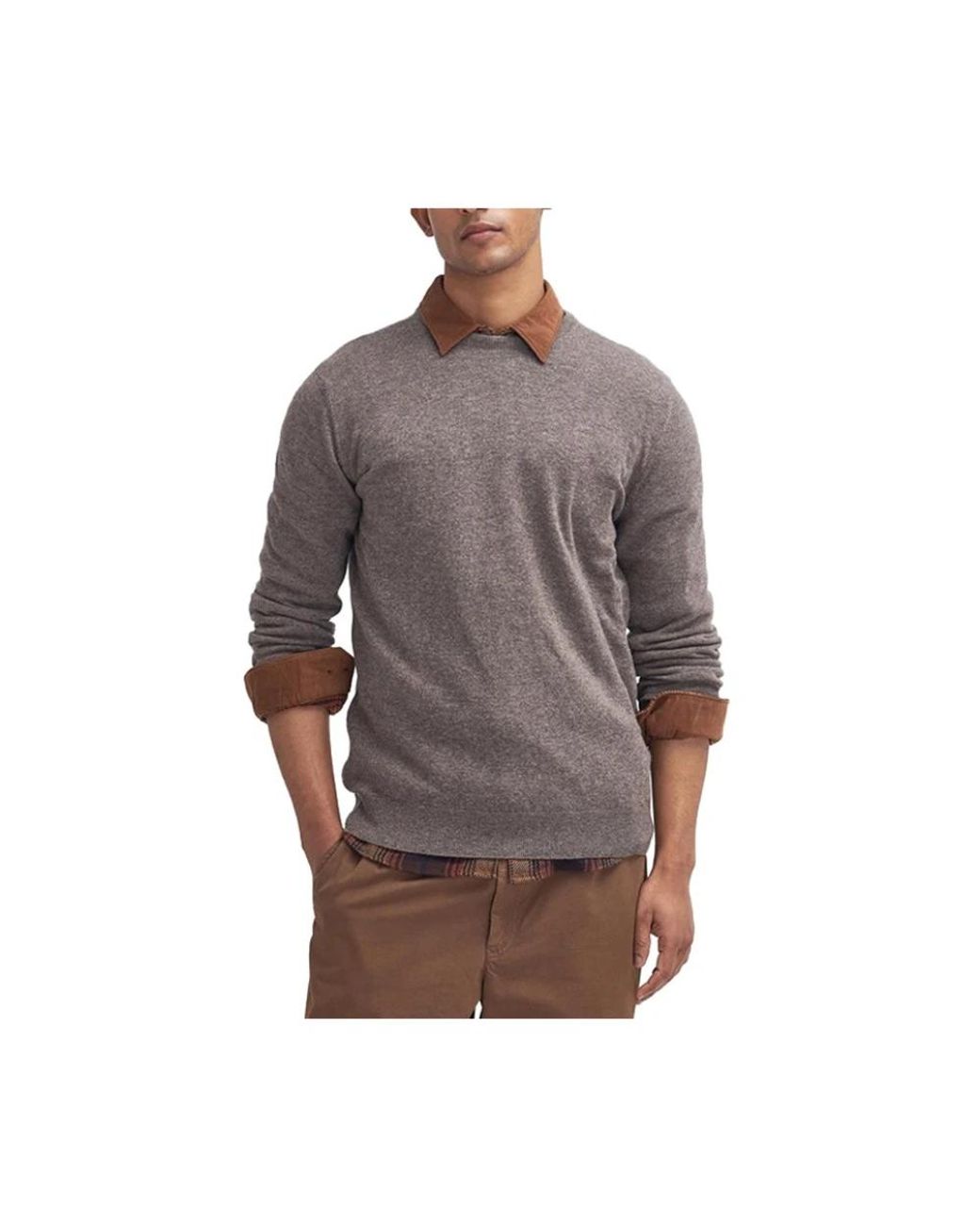 Barbour Brown Round-Neck Knitwear for men