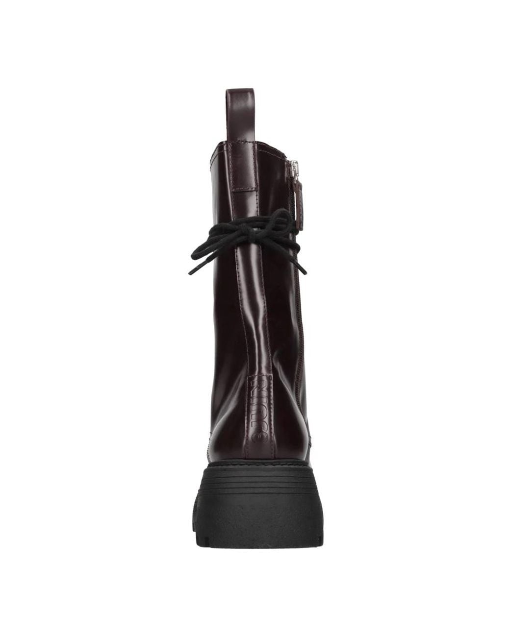 3Juin Black Lace-Up Boots
