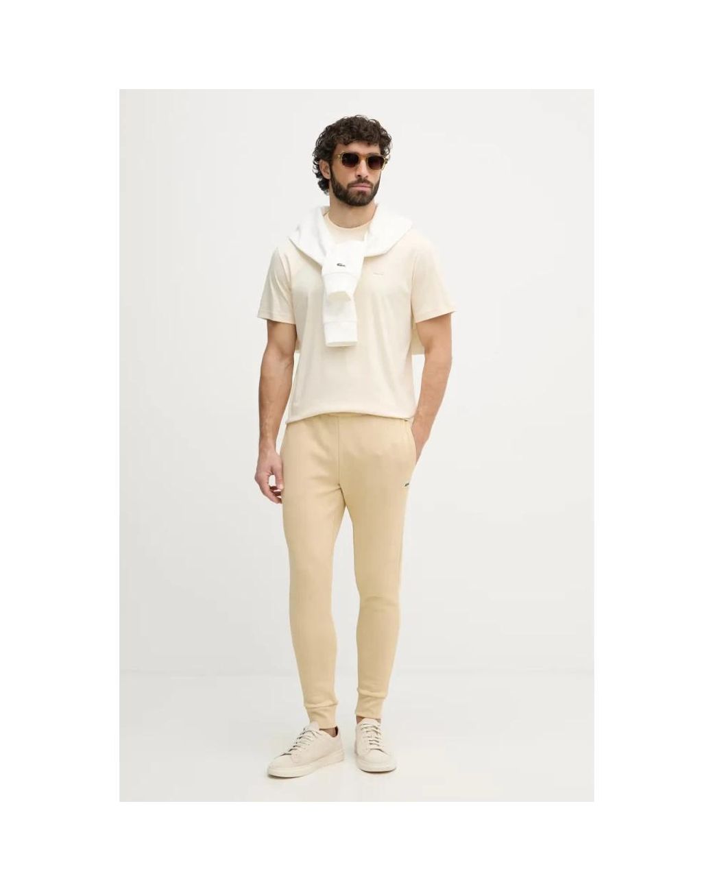 Sweatpants Lacoste de hombre de color Natural