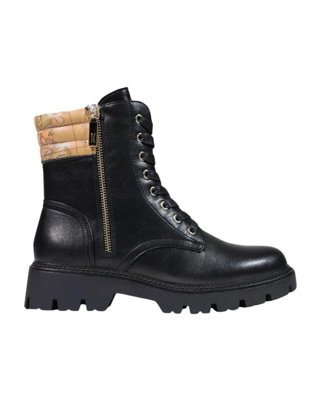 Alviero Martini 1A Classe Black Lace-Up Boots