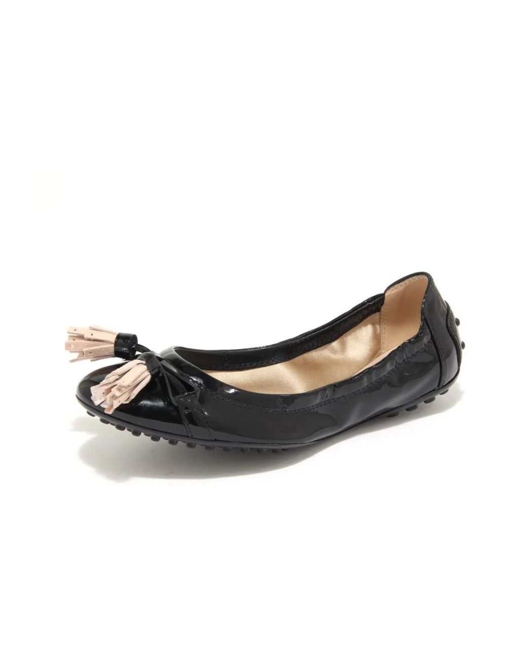 Tod's Black Ballerina Shoes