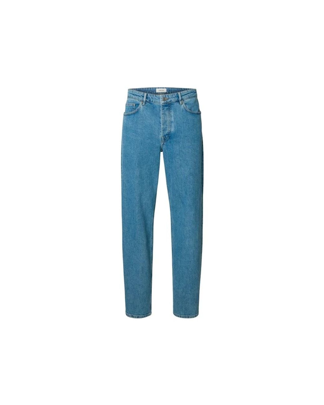 SELECTED Blue Loose Fit Jeans for men