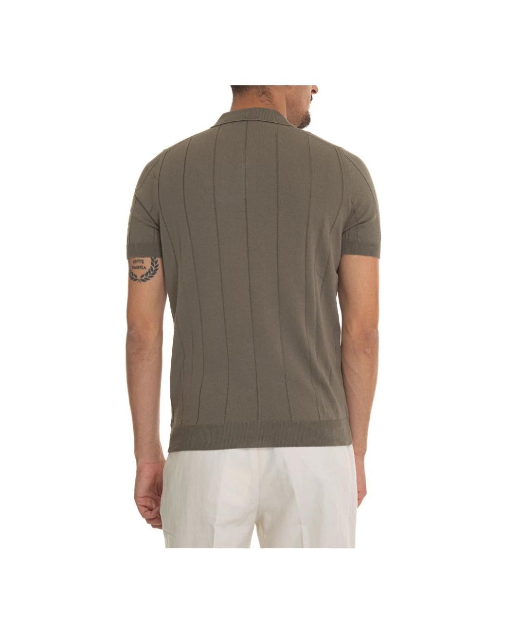 Gran Sasso Gray Polo Shirts for men