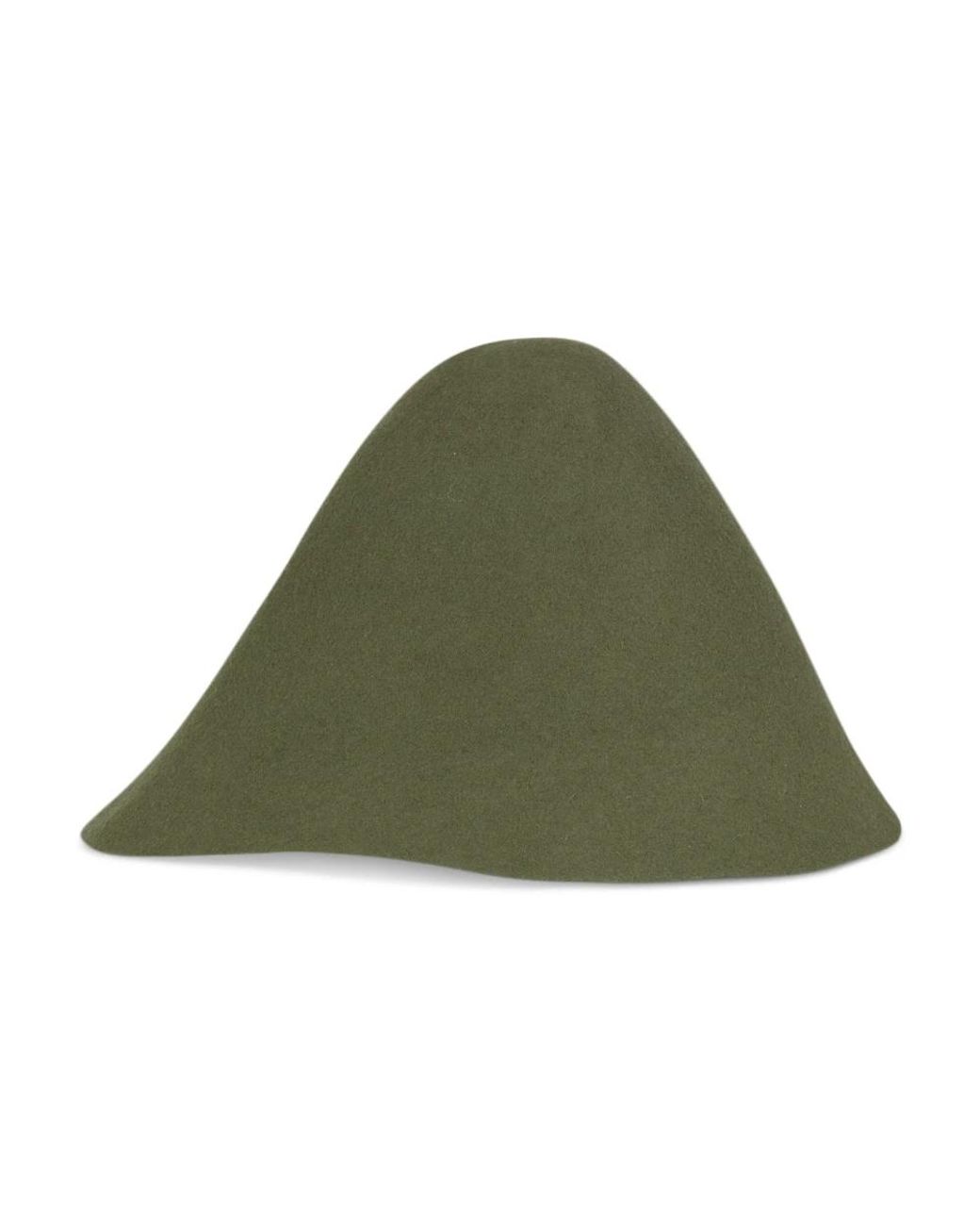 Cortana Accessoires ,Groen ,Wol Aura, Asymmetrische Khaki Sombrero in het Green