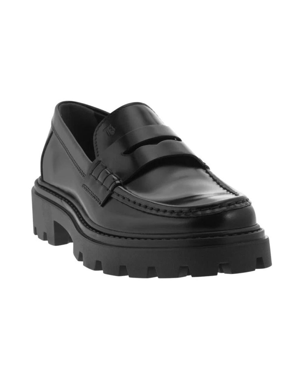 Tod's Black E Lederslipper für Frauen