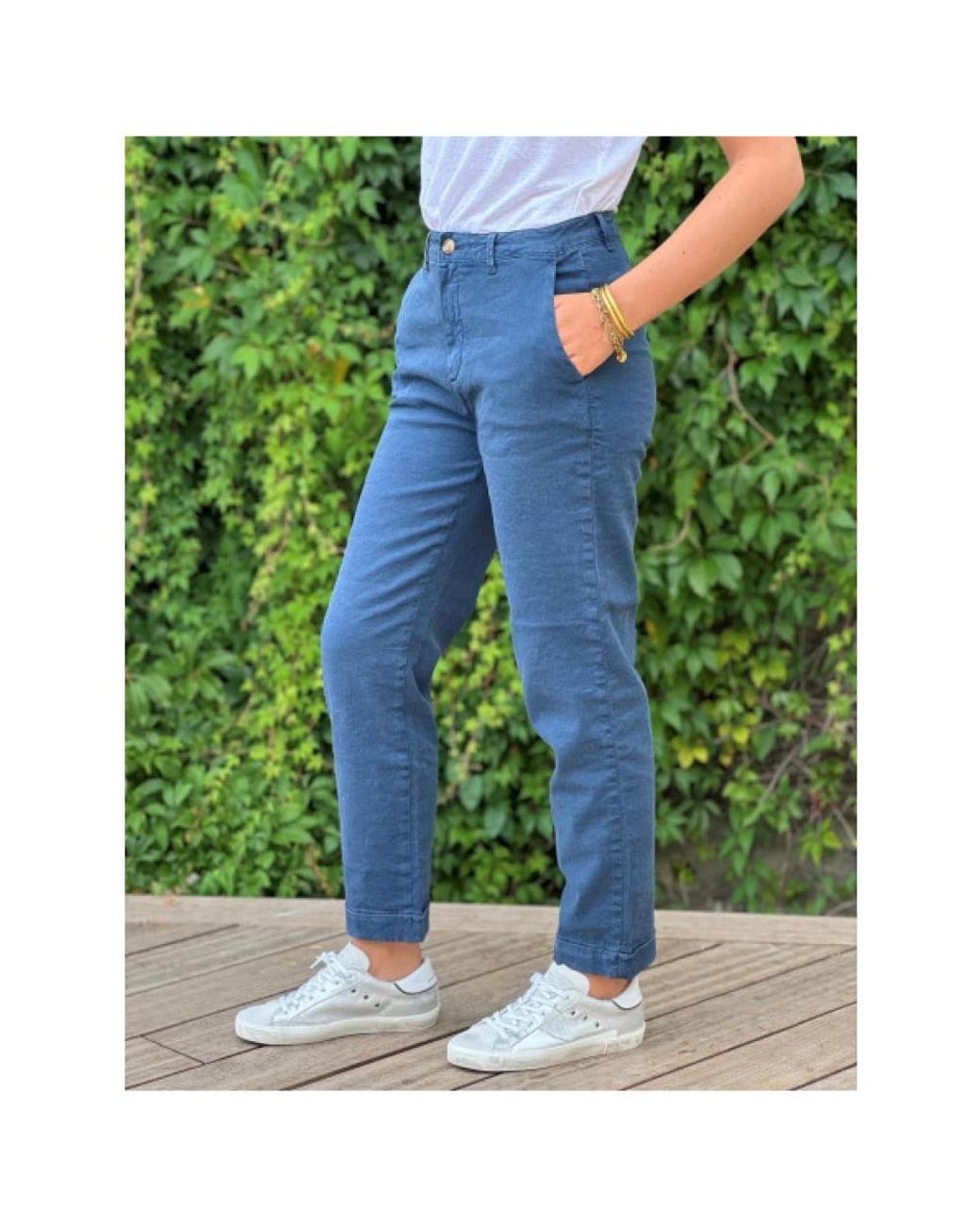 Islow Blue Slim-Fit Trousers