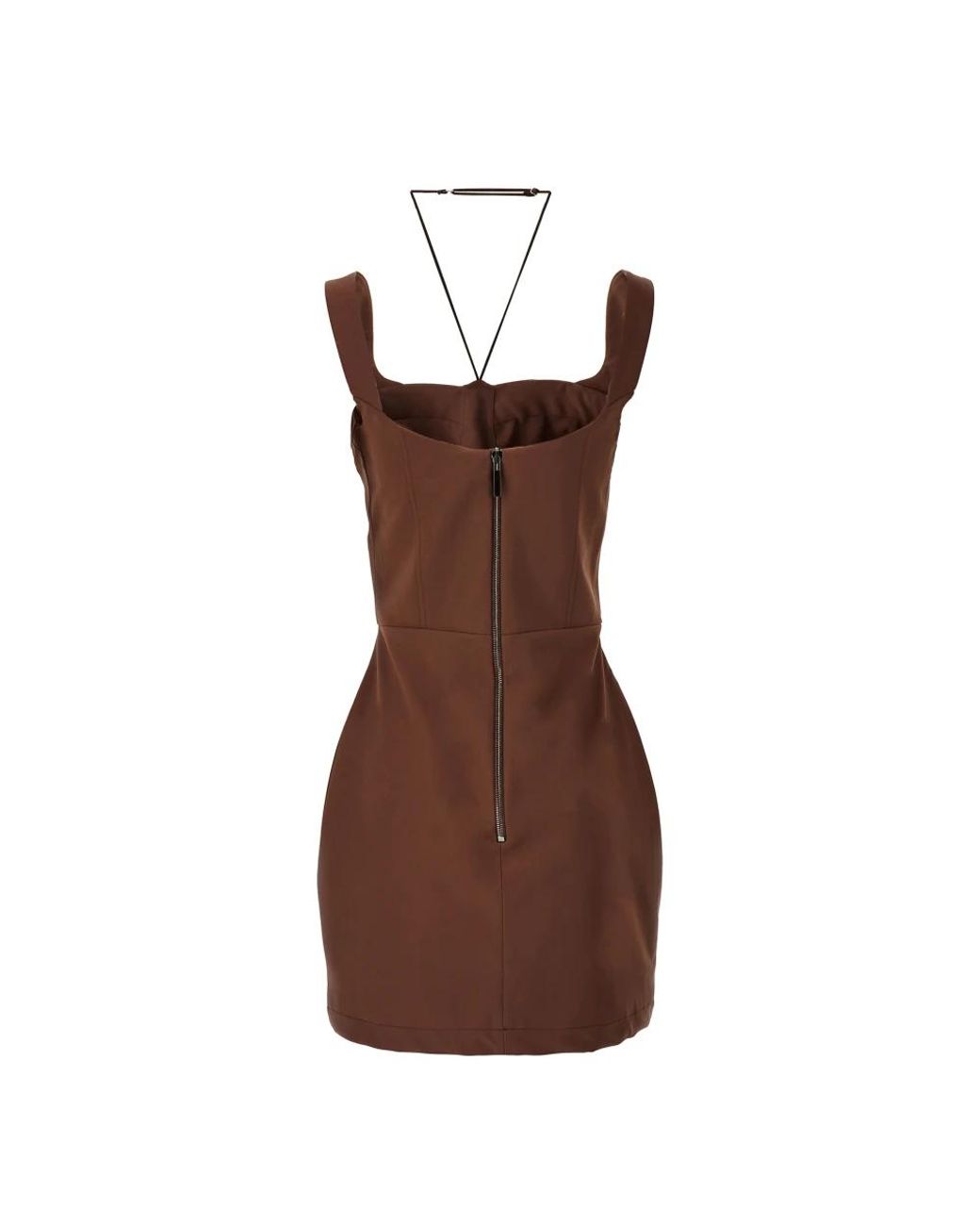 Nensi Dojaka Brown Short Dresses