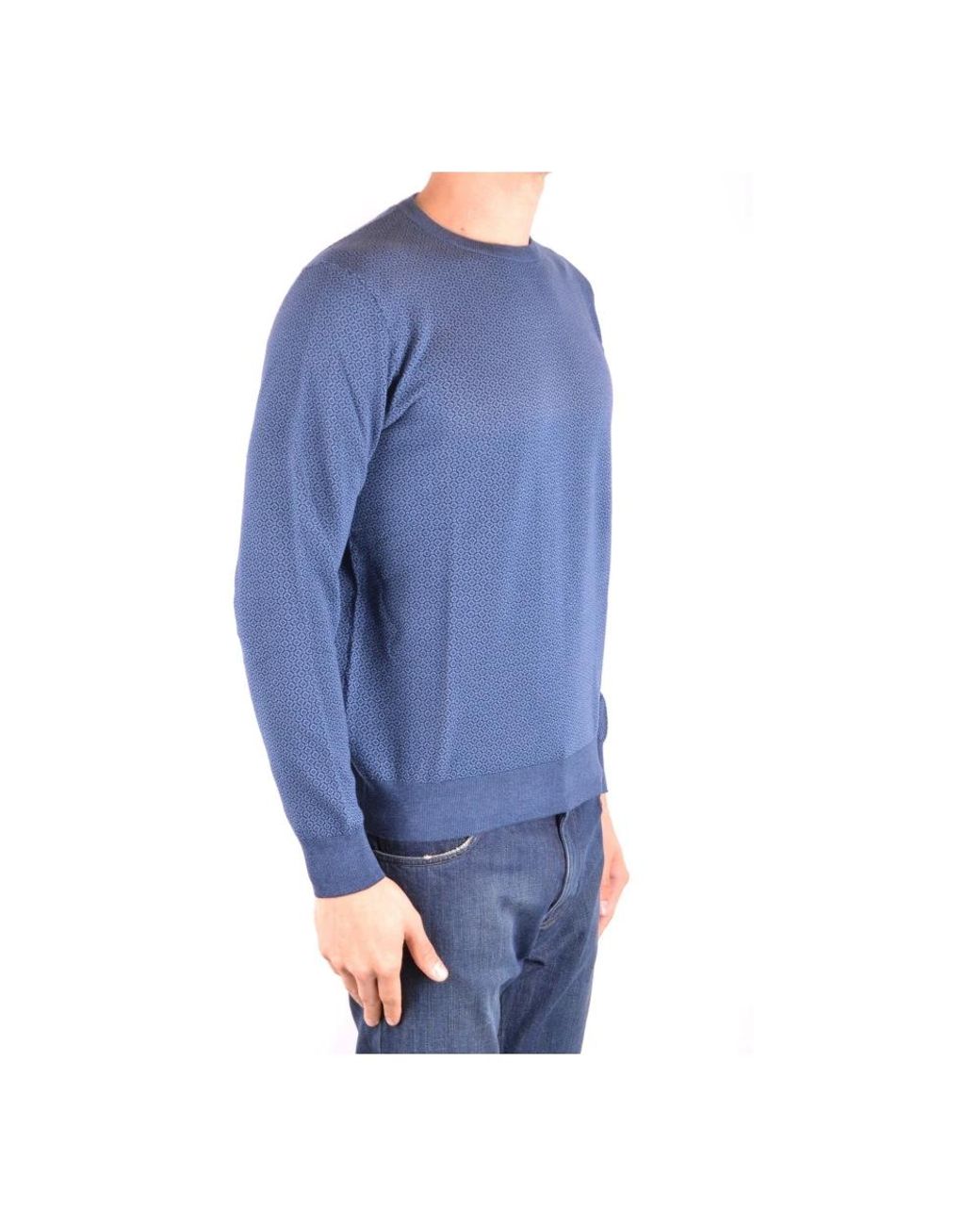Altea Blue Round-Neck Knitwear for men