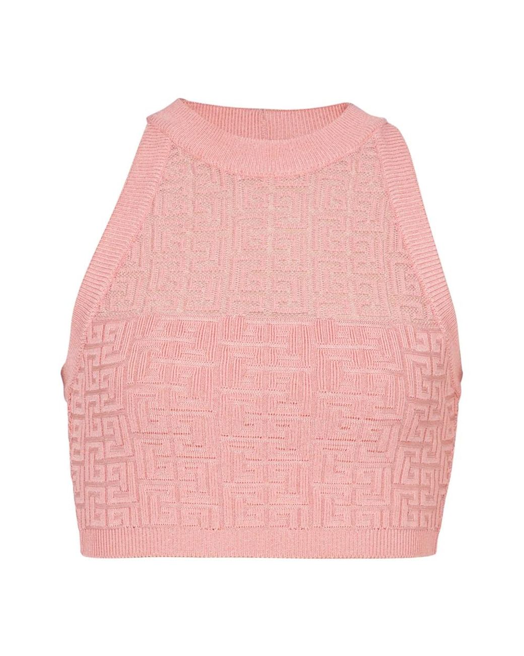 Balmain Pink Sleeveless Tops