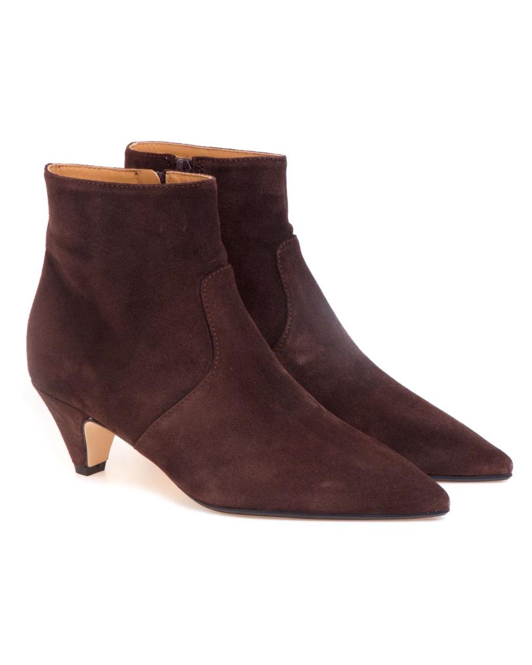 Anna F. Brown Heeled Boots