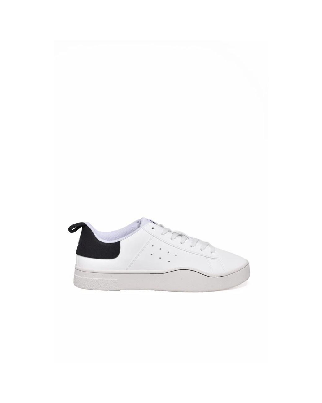 DIESEL White Rubber Two-Tone Sneakers for men