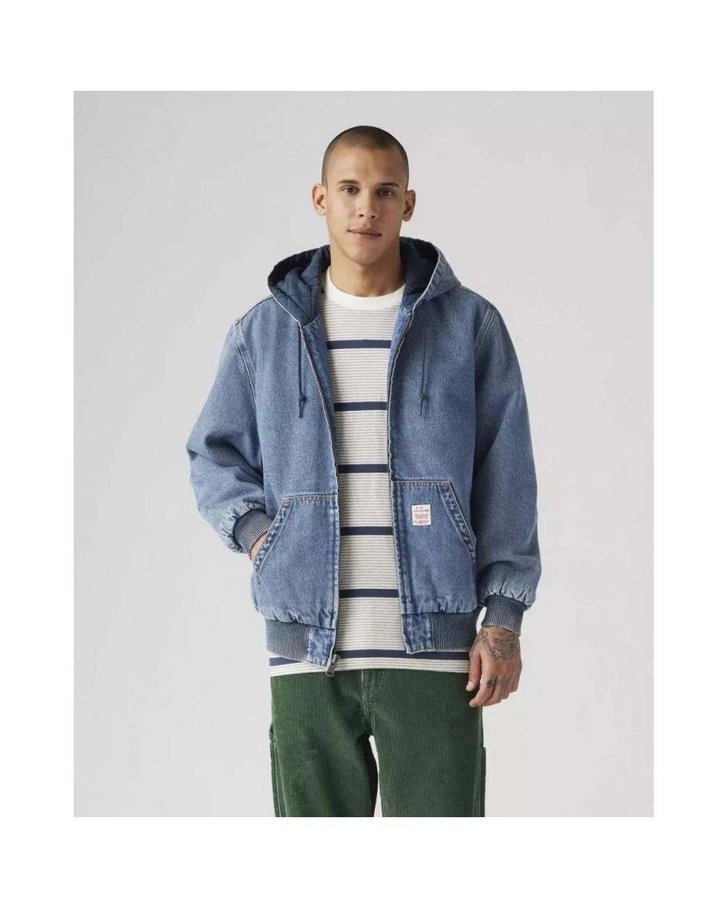 Levi's Jassen ,Blauw ,Denim Potrero Denim Hoodie in het Blue voor heren