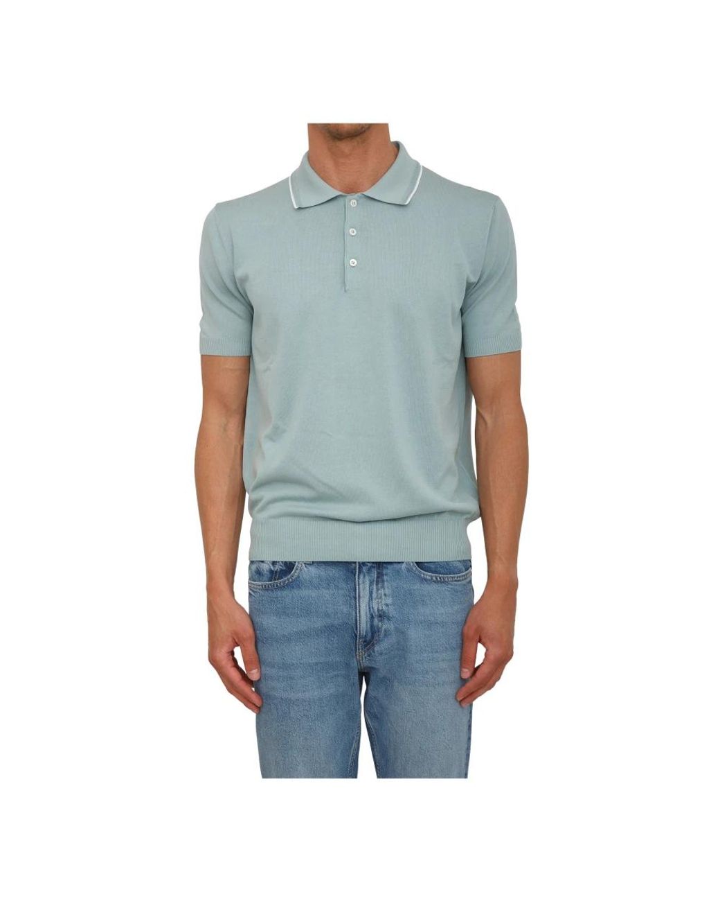 Canali Blue Polo Shirts for men