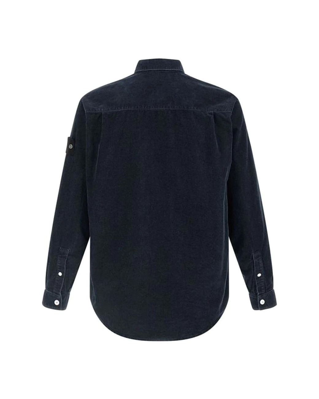 Stone Island Blue Denim Shirts for men