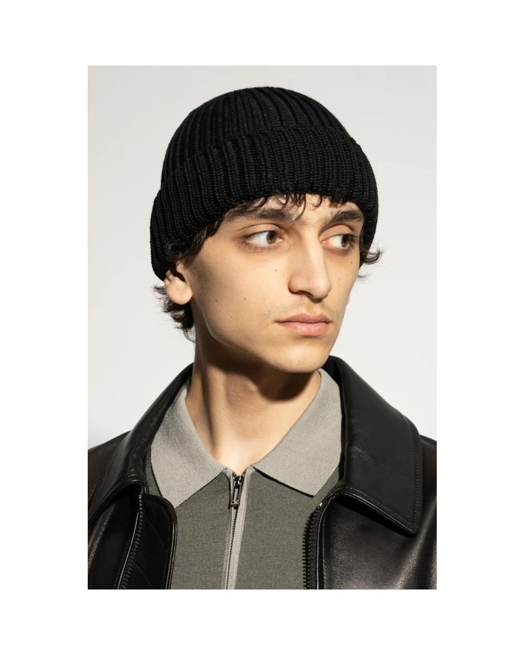 Emporio Armani Black Beanies for men