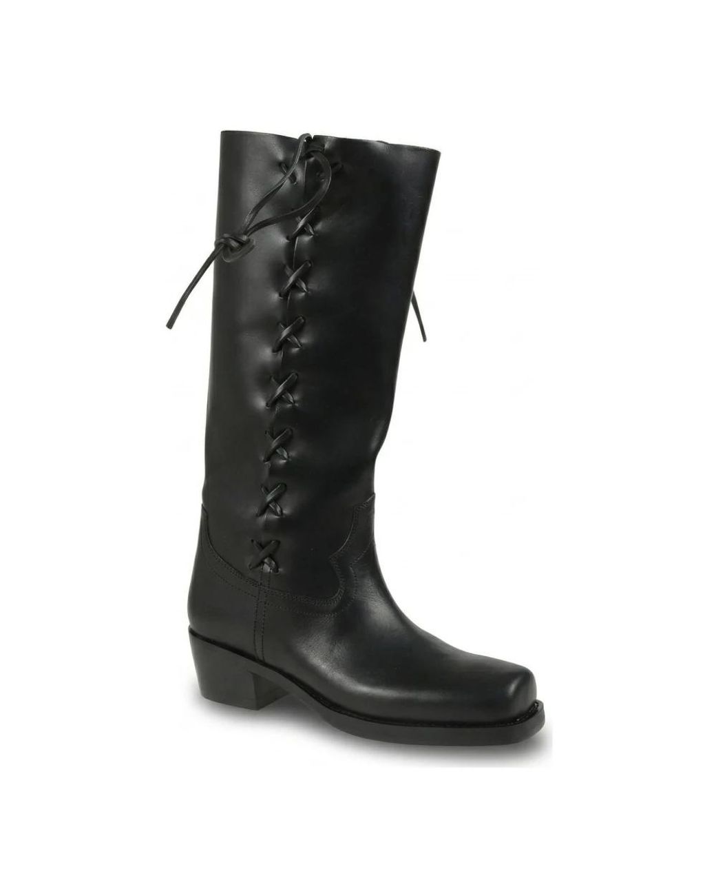Paris Texas Black Cowboy & Biker Boots