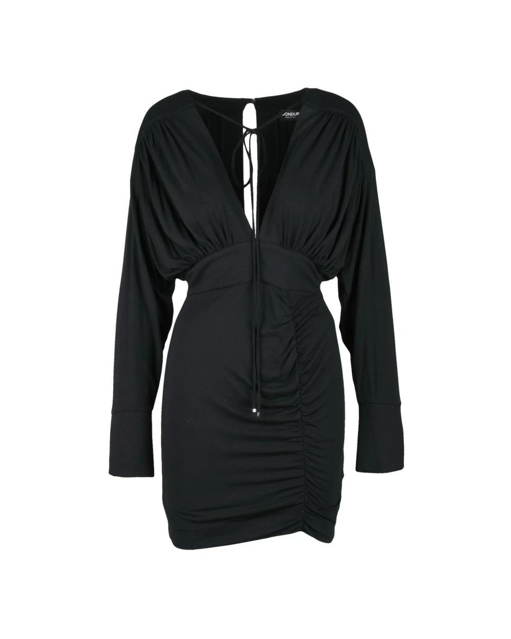 Dondup Kleedjes ,Zwart ,Jersey Jurk Met Raglanmouwen in het Black