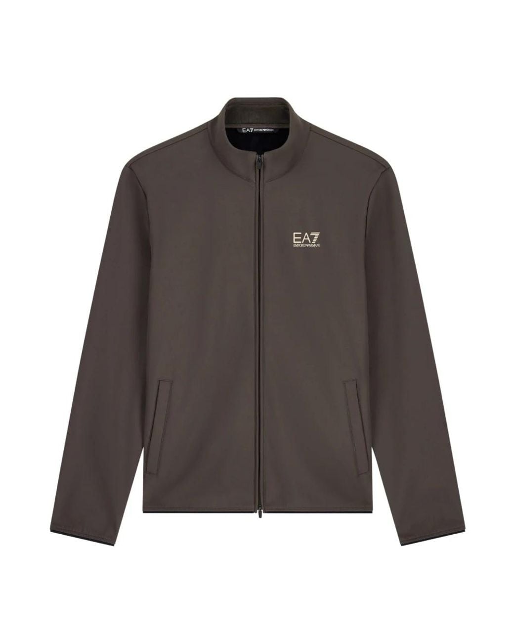 EA7 Gray Zip-Throughs for men