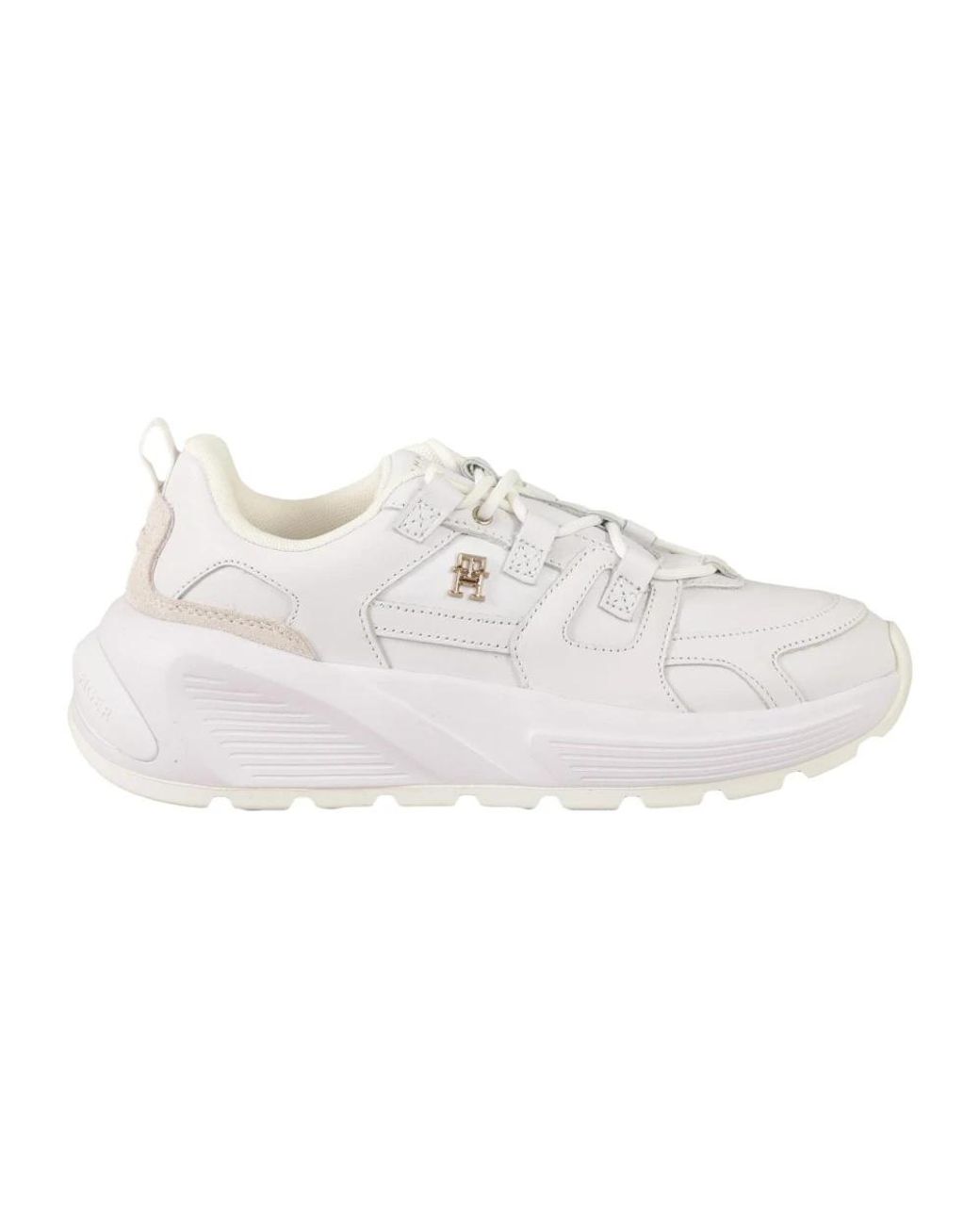 Tommy Hilfiger White Low-Top Leather Sneakers