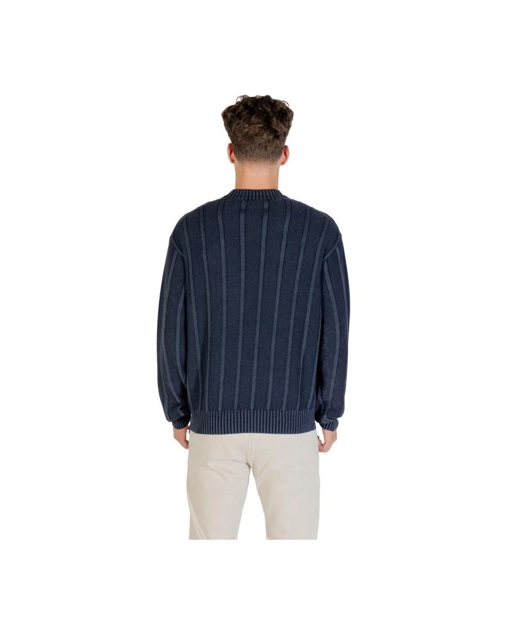 Boss Blue Round-Neck Knitwear for men