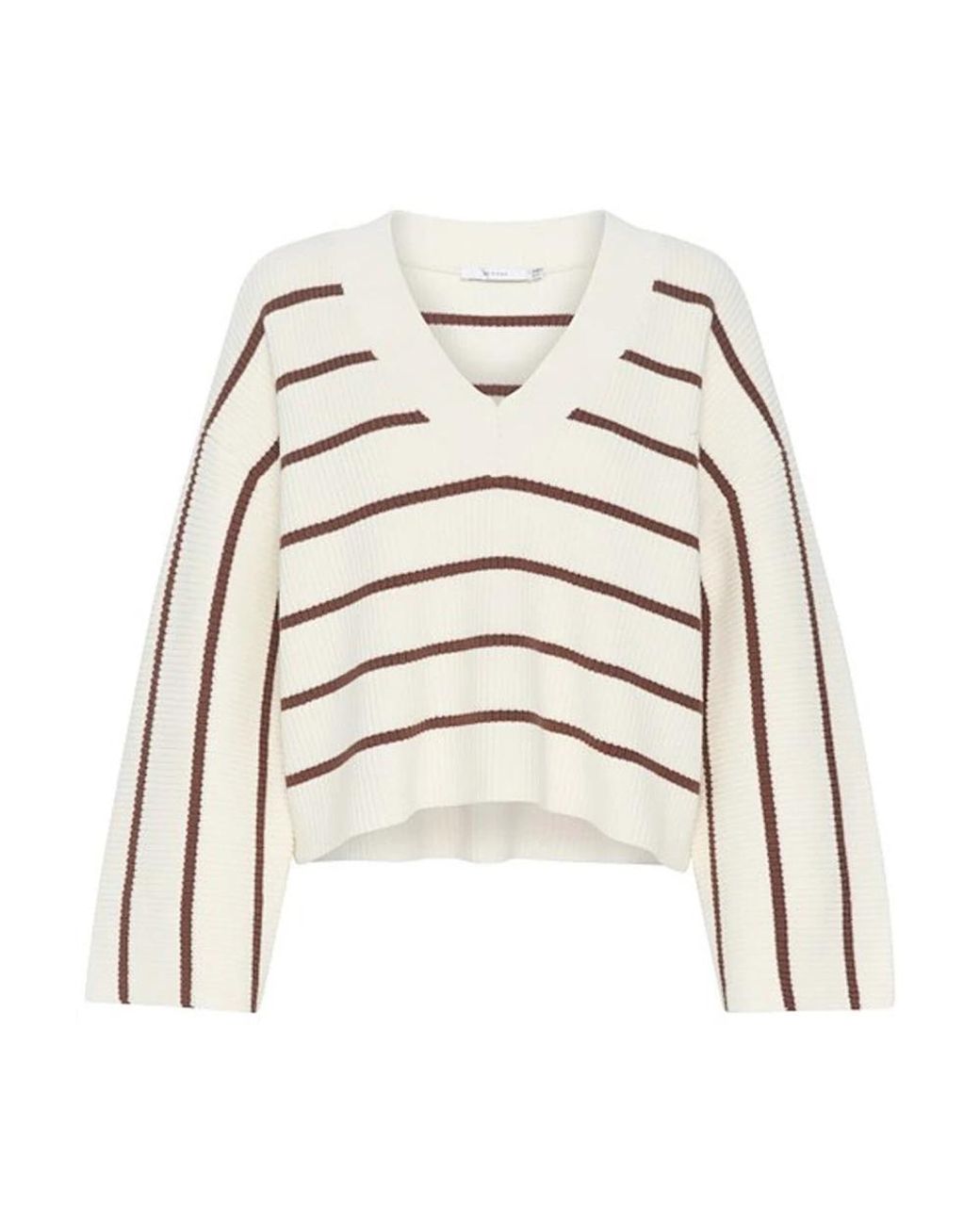 Gestuz White V-Neck Knitwear