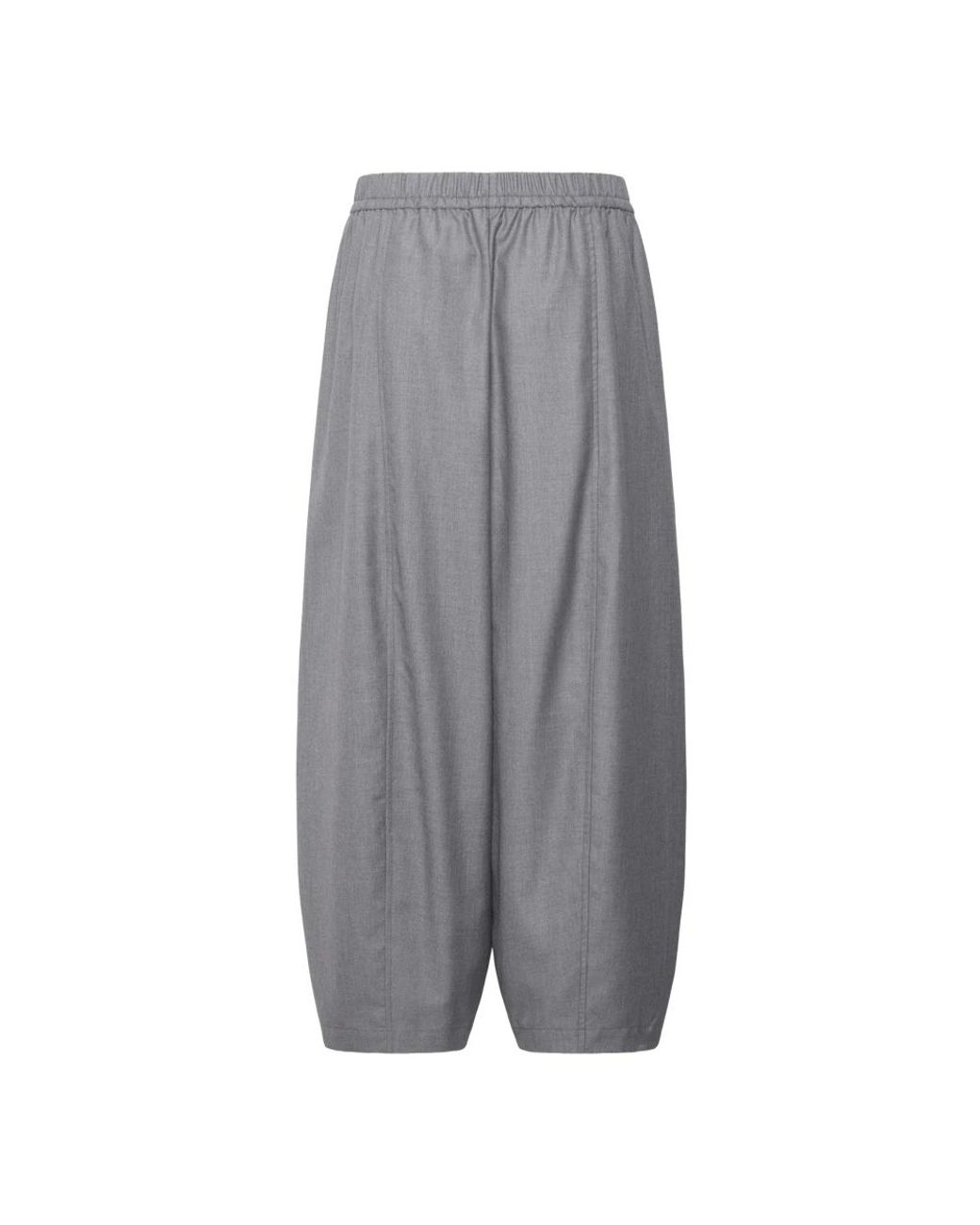 Cropped Trousers Ichi de color Gray