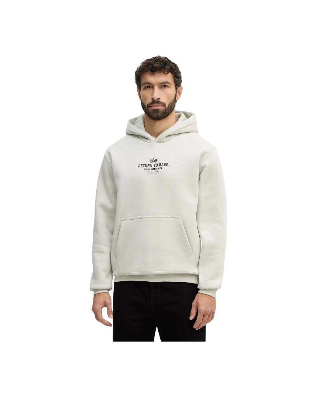Alpha Industries Return To Base Hoodie in het Gray voor heren