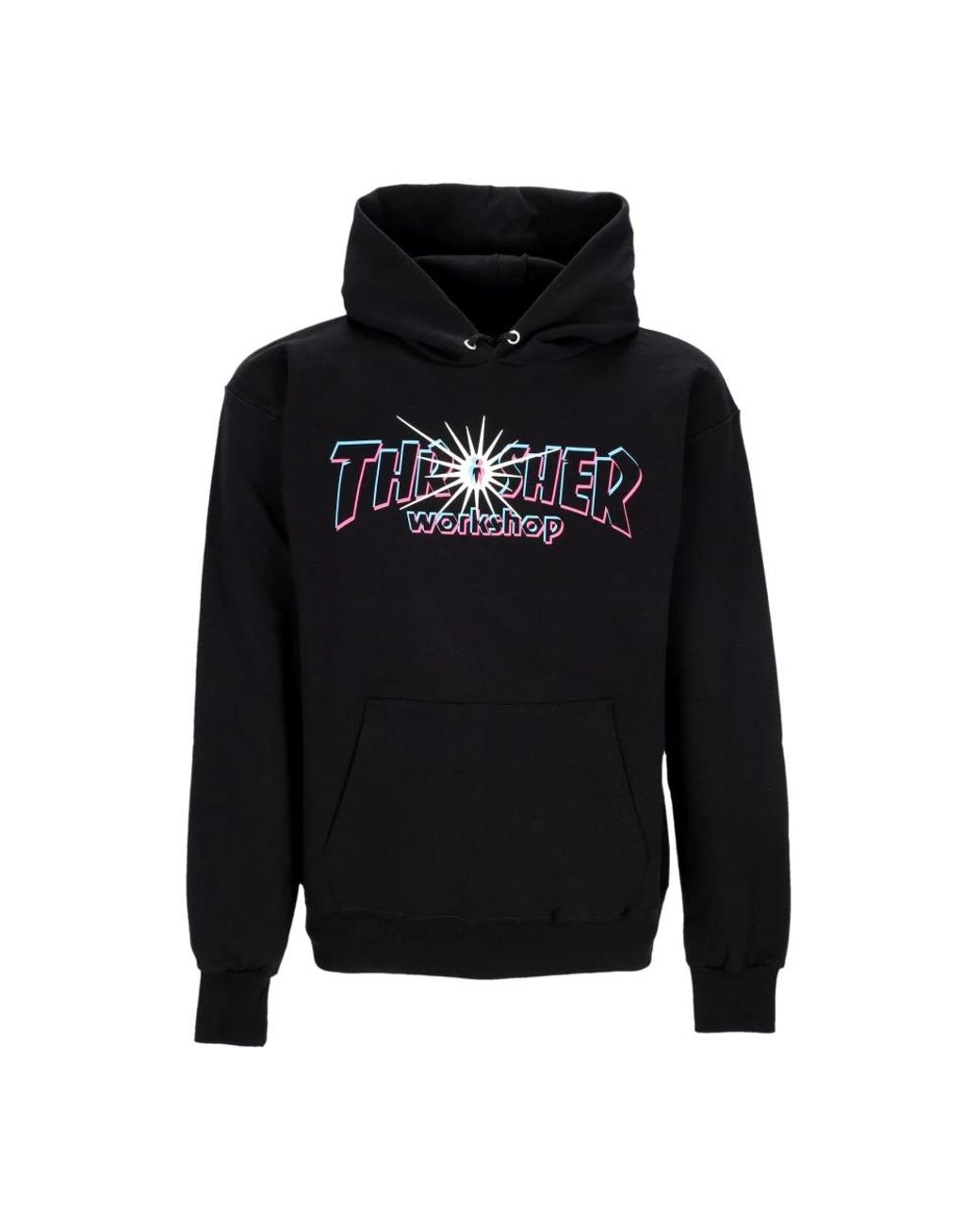 Thrasher Hoodies & Sweatvesten ,Zwart ,Katoen Zwarte Hoodie Met Pluche Interieur in het Black voor heren