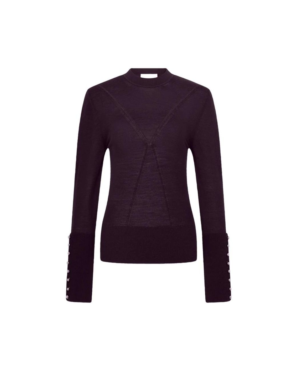 Rabanne Purple Round-Neck Knitwear