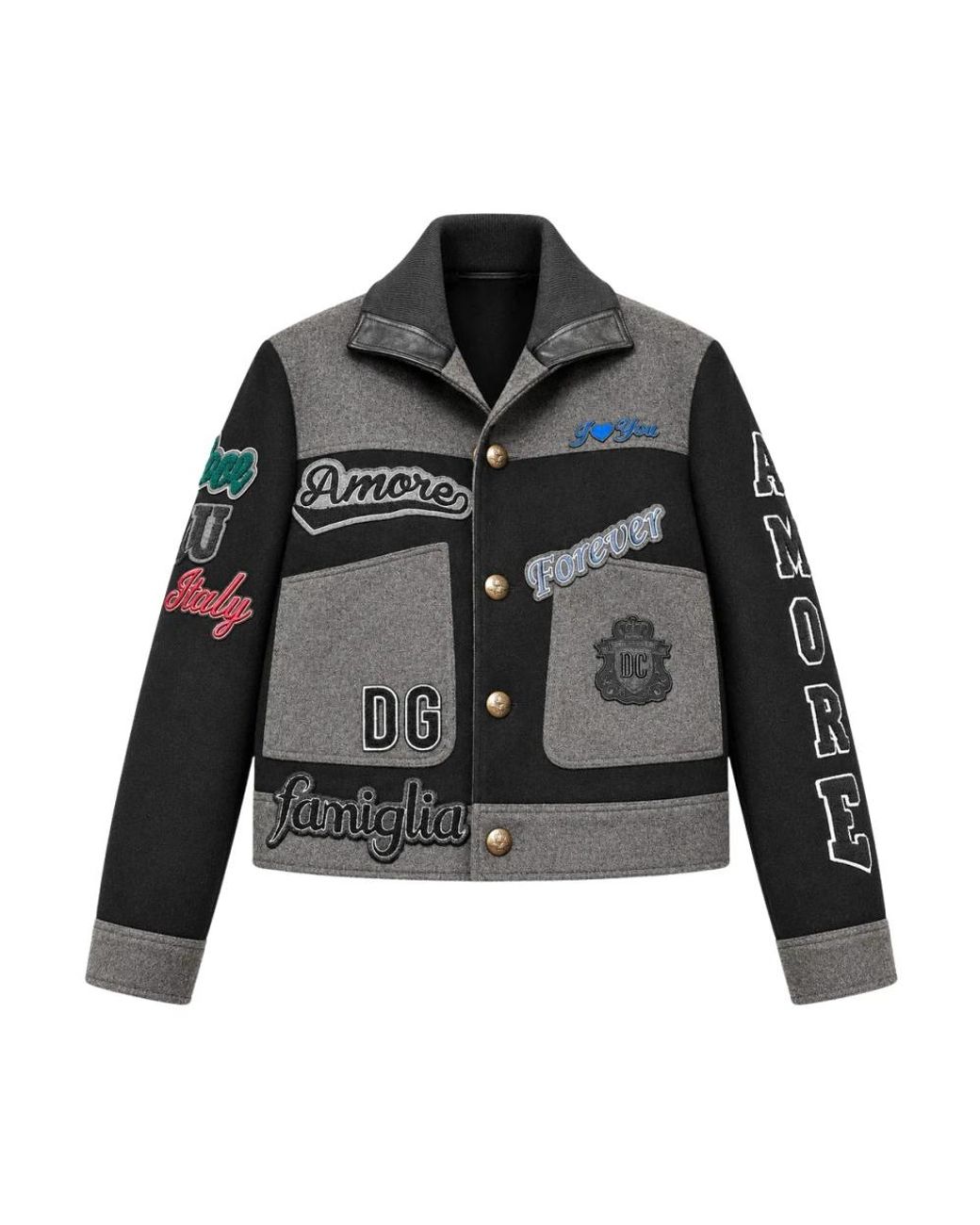 Dolce & Gabbana Black Bomber Jackets for men