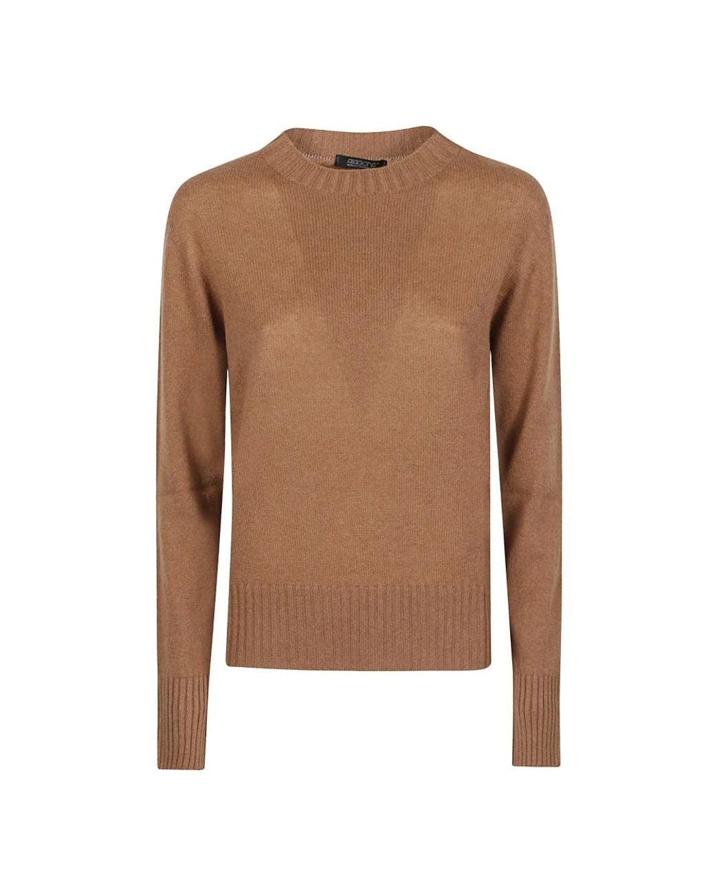 Aragona Brown Round-Neck Knitwear