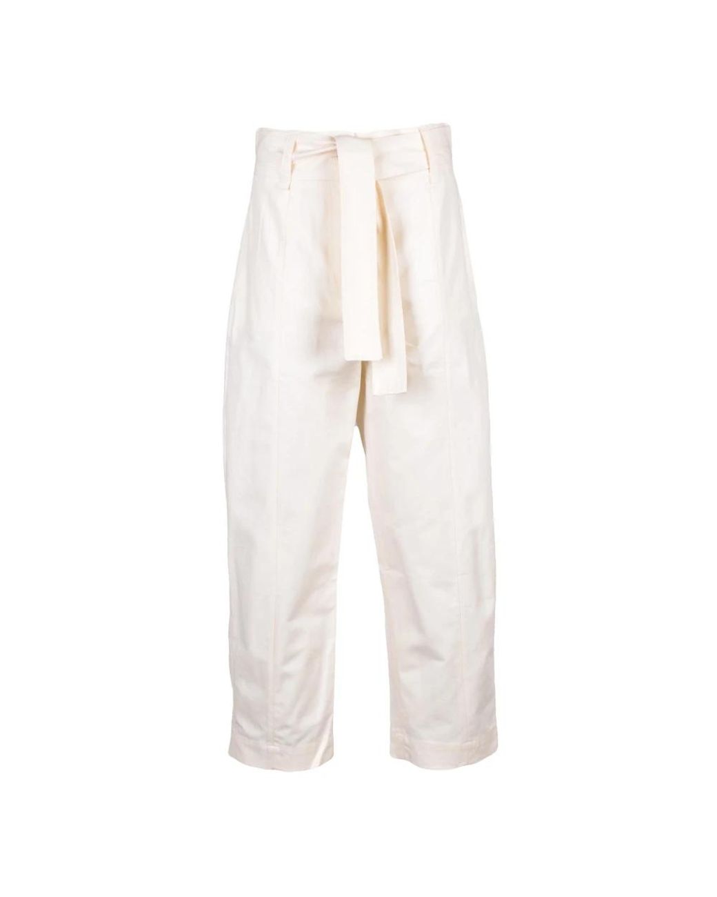 Twinset White Cropped Trousers