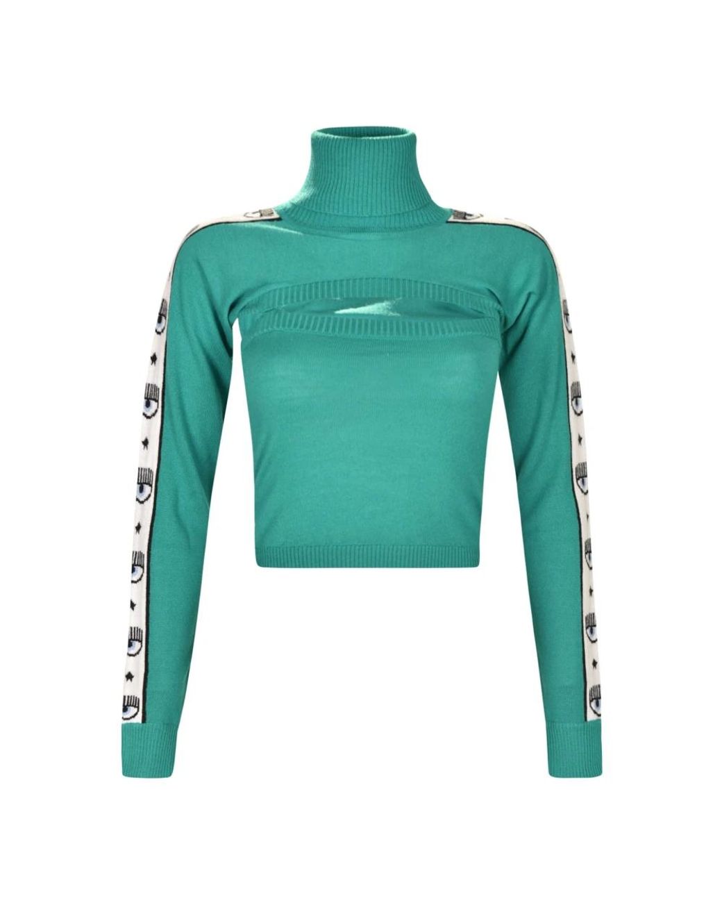 Chiara Ferragni Green Turtlenecks
