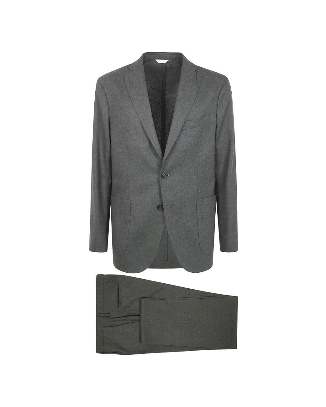 Boglioli Gray Single Breasted Suits for men